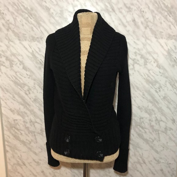 Club Monaco Sweaters - Club Monaco Wool Cardigan Black Size XS